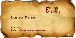 Burzu Manon névjegykártya